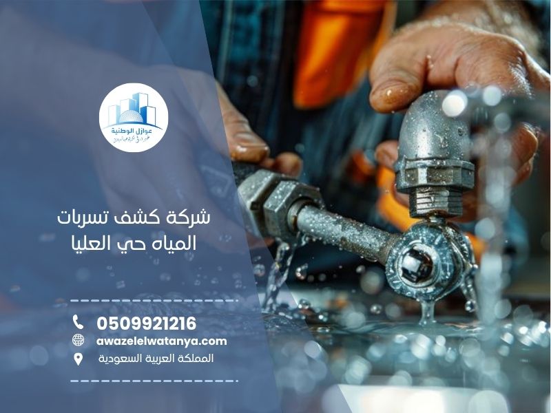 كشف تسربات المياه حي العليا